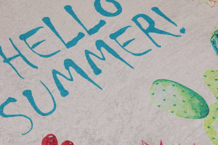 Mijölnir Alfombrilla de Baño Hello Summer 140 cm Multicolor